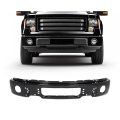 Front Bumper Face Bar For 2009-2014d F150 W Fog Light Holes Replacement For 9l3z17757dptm Fo1002413 Electrophoresis Steel Black 