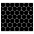 Penny Round Tile Black Porcelain Mosaic Shiny Glossy Look Designed In Italy 1 Sheet 