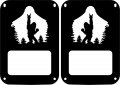 Jeeptails Bigfoot Hook Em Horns Tail Lamp Light Covers For Jeep Jk Wrangler Set Of 2 