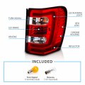Amerilite For 1999-2004 Jeep Grand Cherokee C-type Led Tube Red Replacement Tail Lights Set- Passenger And Driver Side