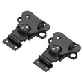 2pcs Butterfly Twist Latch Alloy Spring Loaded Keeper Toggle Clamp Draw For Case Box Suitcases Wooden Black 
