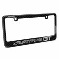 Ipick Image For Ford Mustang Gt Outline Dual Logo Black Real Carbon Fiber License Plate Frame