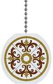 Vintage Mosaic Circle 3 Solid Ceramic Fan Pull 