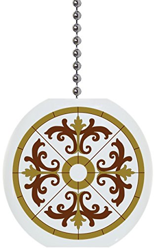 Vintage Mosaic Circle 3 Solid Ceramic Fan Pull