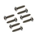 Self Tapping Screws Steel Material Clear Zinc Finish Oval Screw Coarse Thread Phillips Drive Style Push Head Shape 8 Pieces 