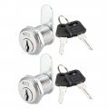 Uxcell Cam Lock 13 16 Cylinder Length With No 5 Screw-on Type File Cabinet Keyed Different 2pcs