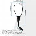 Goofit 8mm Clockwise Black Side Rear View Mirrors Replacement For Motorcycle Moped Atv Gy6 Touring Bikes Sport Bike Racers