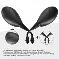 Goofit 8mm Clockwise Black Side Rear View Mirrors Replacement For Motorcycle Moped Atv Gy6 Touring Bikes Sport Bike Racers