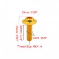 Uxcell 40pcs M6 Gold Tone Aluminum Alloy Hex Socket Head Motorcycle Bolts Bumper Screws Nuts Universal Replacement
