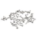 M1 6-0 35 X 4mm 50pcs Flat Round Head Screws 304 Stainless Steel Phillips Drive Machine Hardware Fastener For Furniture 