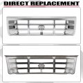 Hecasa Front Grille Compatible With 1992-1997 Ford Bronco F-150 F-250 Hd F-350 Bumper Replacement For Fo1200442 E4tz8200 Grill