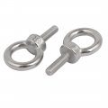 Uxcell Lifting Eye Bolt M6 X 20mm Male Thread 304 Stainless Steel For Hanging Pack Of 5