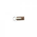 Au-tomotive Gold Carbon Fiber Rectangular Leather Key Chain For Toyota Tundra Taupe