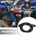 X Autohaux Car Nylon Braided Mesh Hose 3 3ft 5 8 Fuel Line Oil Gas With An10 Swivel End Fitting Black