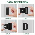 Uxcell 4 Pack Home Security Door Lock Reinforcement 3 Inch Stop Withstand 800lbs Front Kick In Protector For Inward Swinging