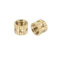 150pcs M4x4x5 2mm Knurled Insert Nut Brass I-shaped Double-pass Embedment Nuts 3d Printing For Parts Laptop Automotive Plastic 