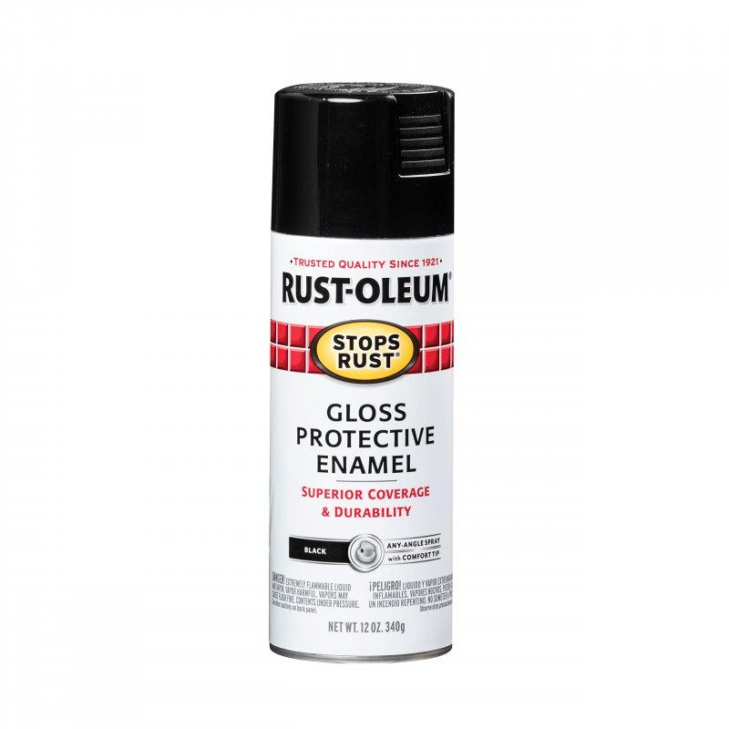 Rust-oleum Stops Rust Spray Paint 12-ounce Gloss Black