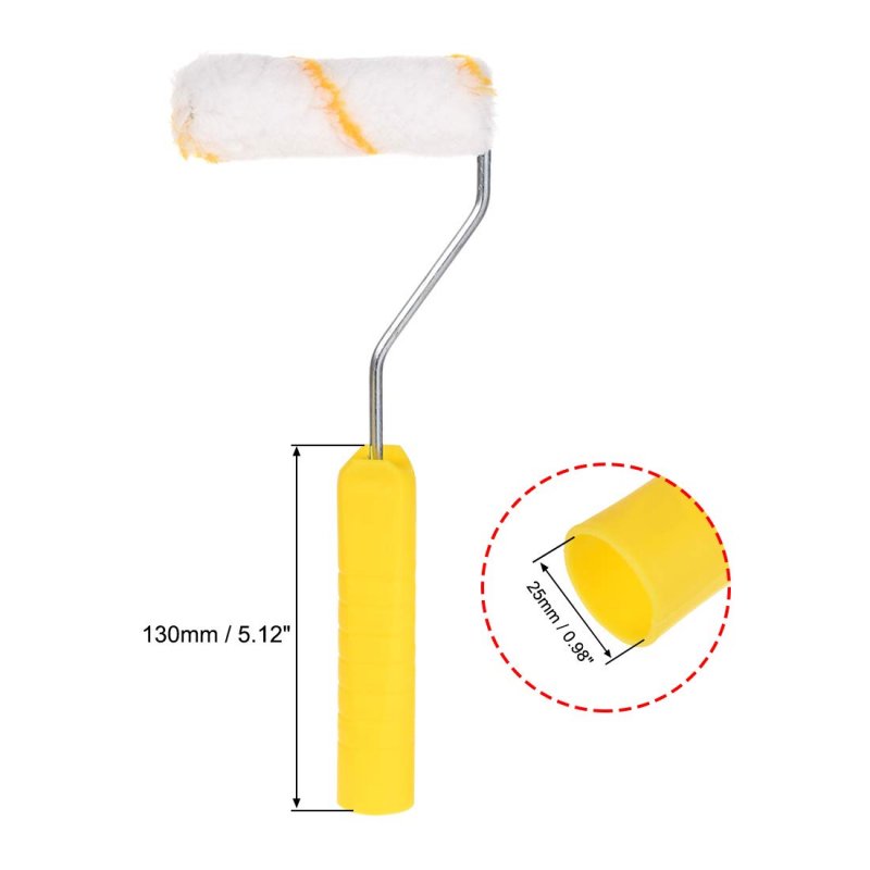 Paint Roller Kit 4 Inch 4xwool Covers 1xpaint Frame Tray 7pcs