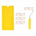 Paint Roller Kit 4 Inch 4xwool Covers 1xpaint Frame Tray 7pcs 