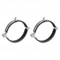 125-128mm Rigid Pipe Strap Clamps Carbon Steel Bracket Tube Clips M8 M10 Nut Size For Water 2 Pcs 