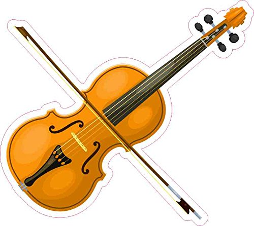 5in X 4 Die Cut Violin Sticker By Stickertalk