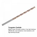 Uxcell Twist Drill Bit 4mm Jobber Nanoscale Titanium Coated K35 Tungsten Carbide Straight Shank 100mm Length For Drilling