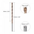 Uxcell Twist Drill Bit 4mm Jobber Nanoscale Titanium Coated K35 Tungsten Carbide Straight Shank 100mm Length For Drilling