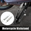 2pcs 10cm Silver Tone Metal Motorcycle Foot Bracket Kickstand Return Spring Side Stand Replacement For Honda Cg125