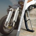 Uxcell 2pcs 10cm Silver Tone Metal Motorcycle Foot Bracket Kickstand Return Spring Side Stand Replacement For Honda Cg125