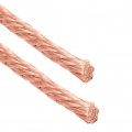 Xmrise Braided Copper Wire Drain Cable Electric Stranded Round Bare Spiral Flexible Grounding Lead Conductive Conductors 16