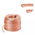 Xmrise Braided Copper Wire Drain Cable Electric Stranded Round Bare Spiral Flexible Grounding Lead Conductive Conductors 16