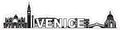 10in X 2 5in Venice Skyline Sticker By Stickertalk 