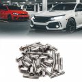 Uxcell 20pcs 6mm Thread Dia Motorcycle Exhaust Pipe Muffler Screw Bolt Nut For Cg125