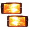 Hecasa Smoke Lens Bumper Signal Side Marker Lights Compatible With 1997-2006 Jeep Wrangler Tj 55155629ac 55155628ac Pack Of 4