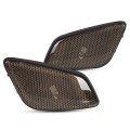 Hecasa Smoke Lens Bumper Signal Side Marker Lights Compatible With 1997-2006 Jeep Wrangler Tj 55155629ac 55155628ac Pack Of 4