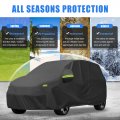 Uxcell For Citroen C3 2002-2023 Cover Waterproof Car Outdoor Full All Weather Protection Rain Sun With Zipper Black