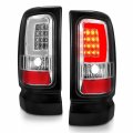 Amerilite For 1994-2001 Dodge Ram 1500 2500 3500 Truck Chrome C-bar Led Replacement Tail Lights Signal Lamp Pair Passenger And