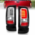 Amerilite For 1994-2001 Dodge Ram 1500 2500 3500 Truck Chrome C-bar Led Replacement Tail Lights Signal Lamp Pair Passenger And