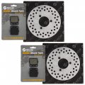 Niche Front Brake Rotor Pad Semi Metallic Kit For Honda Sportrax 250 43120-ha5-305 45110-hb5-007 45251-hn1-003