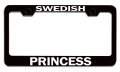 Swedish Princess Girly Bl Steel Auto Suv License Plate Frame Tag Holder 