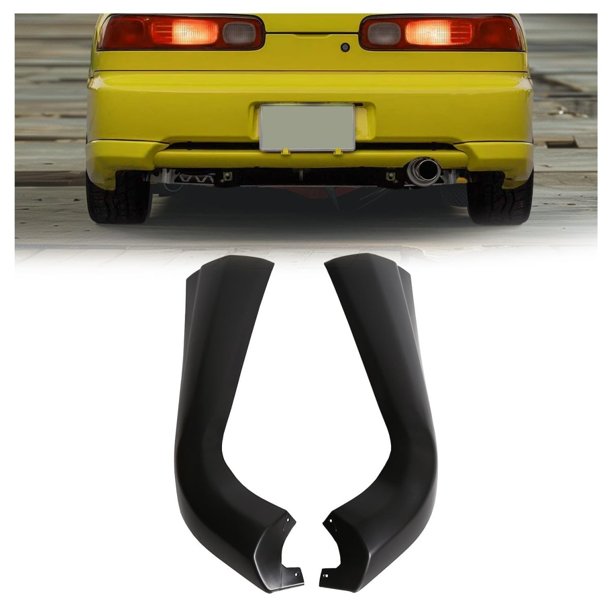 Rear Bumper Lip Valance Spoiler Splitter For 1998 2001 Acura Integra 2dr 3dr Hatch T R Style Dc2 Type Polyurethane Black