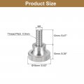 Uxcell M5x12mm Knurled Thumb Screws 5pcs 304 Stainless Steel Flat Head Bolts With Shoulder Grip Knobs Fasteners