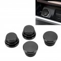 Power Outlet Dust Cap Cigarette Lighter Socket Aluminium Alloy Impact Proof Colored 4 Pcs For Vehicles Black