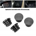 Power Outlet Dust Cap Cigarette Lighter Socket Aluminium Alloy Impact Proof Colored 4 Pcs For Vehicles Black