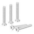 M1 4-0 3 X 10mm 20pcs Flat Round Head Screws 304 Stainless Steel Phillips Drive Machine Hardware Fastener For Furniture 