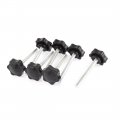 Hex Shaped Head M8x70mm Male Thread Screw On Clamping Knob Grips 8 Pcs 
