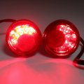 Httmt- Rear Chrome Red Led Running Brake Turn Signal Indicator Light Compatible With H-d Xl 883 1200 92-17 P N Mt224-019r-cd