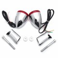 Httmt- Rear Chrome Red Led Running Brake Turn Signal Indicator Light Compatible With H-d Xl 883 1200 92-17 P N Mt224-019r-cd