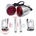 Httmt- Rear Chrome Red Led Running Brake Turn Signal Indicator Light Compatible With H-d Xl 883 1200 92-17 P N Mt224-019r-cd