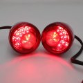 Httmt- Rear Chrome Red Led Running Brake Turn Signal Indicator Light Compatible With H-d Xl 883 1200 92-17 P N Mt224-019r-cd